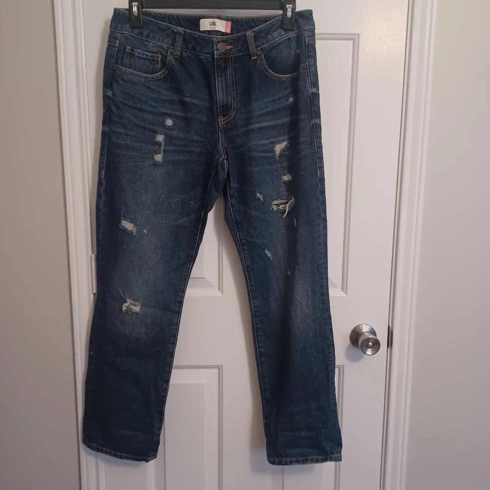Cabi Boyfriend Distressed Jeans Sz 6